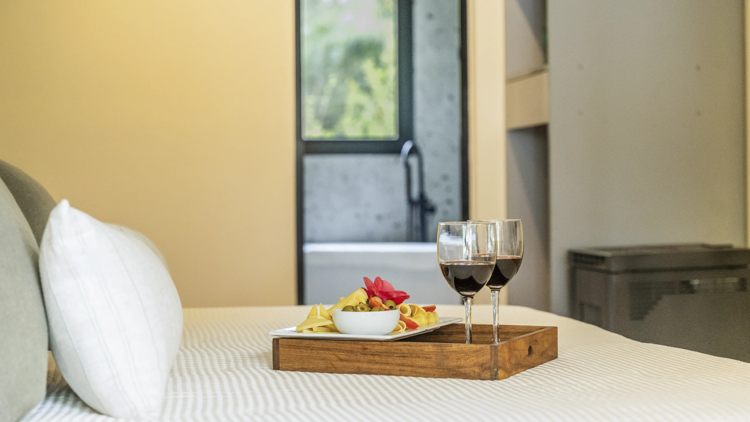 6-Eco-Suites-Vista-Habitacion-Con-Vino-Y-Balcon